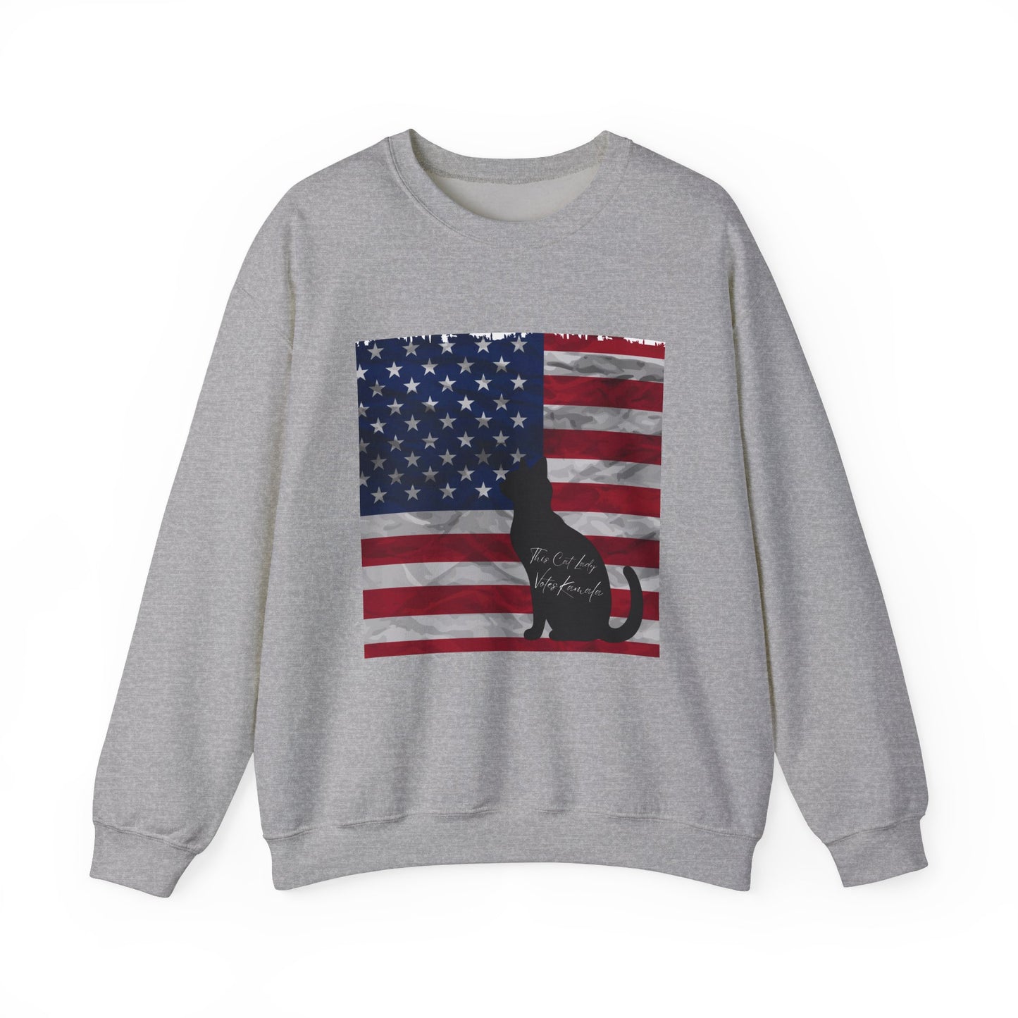 Unisex Heavy Sweatshirt Cat Ladies for Kamala 2024, This Cat Lady Votes Kamala 2024, Madam President