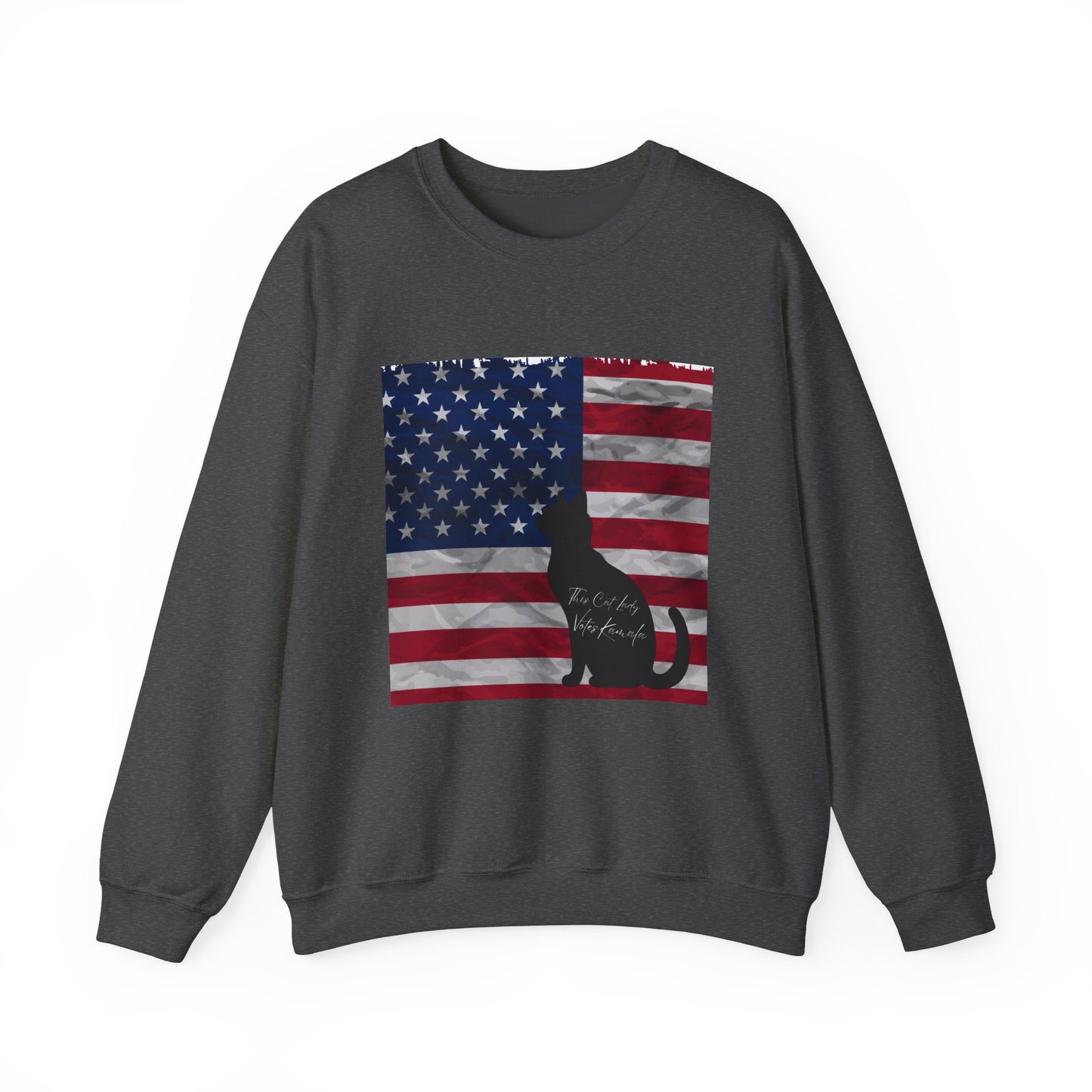 Unisex Heavy Sweatshirt Cat Ladies for Kamala 2024, This Cat Lady Votes Kamala 2024, Madam President