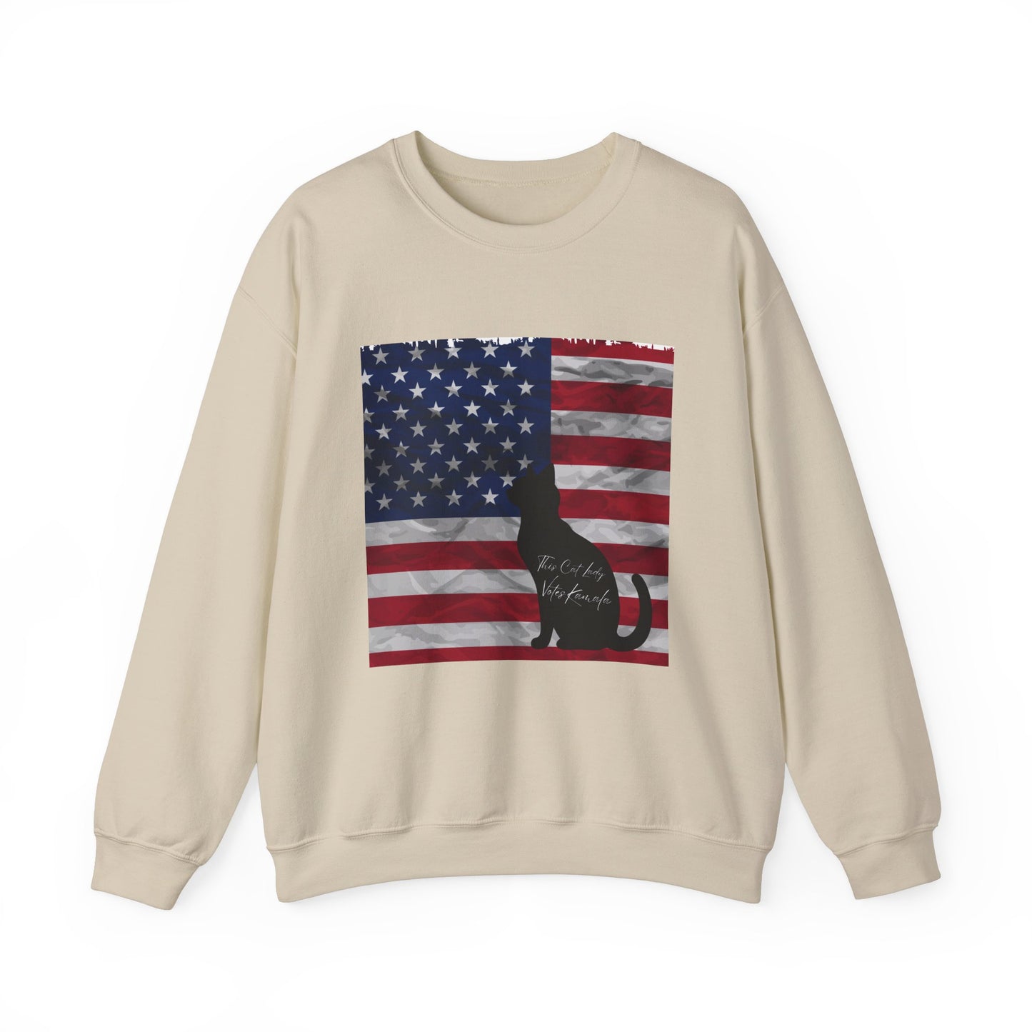 Unisex Heavy Sweatshirt Cat Ladies for Kamala 2024, This Cat Lady Votes Kamala 2024, Madam President