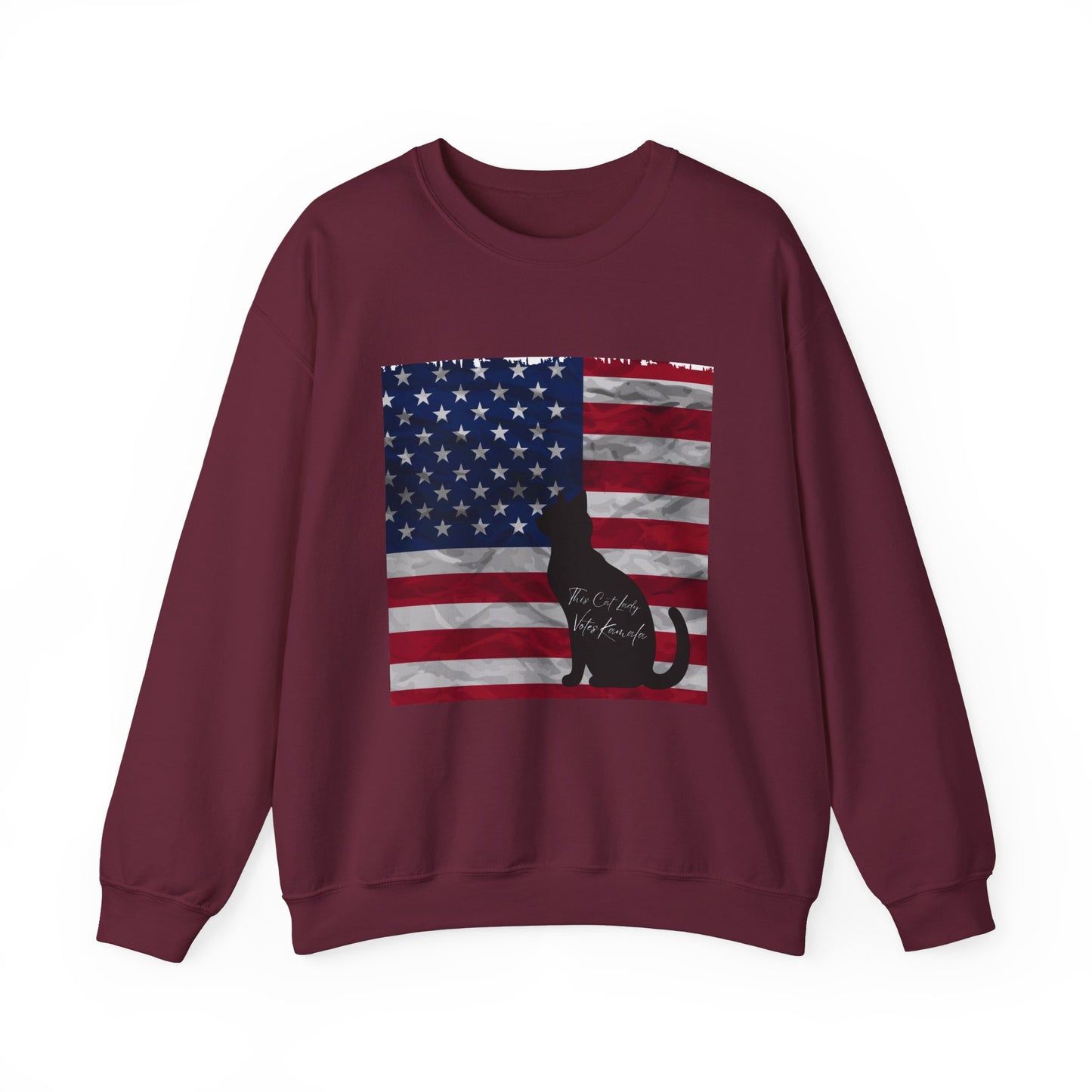 Unisex Heavy Sweatshirt Cat Ladies for Kamala 2024, This Cat Lady Votes Kamala 2024, Madam President