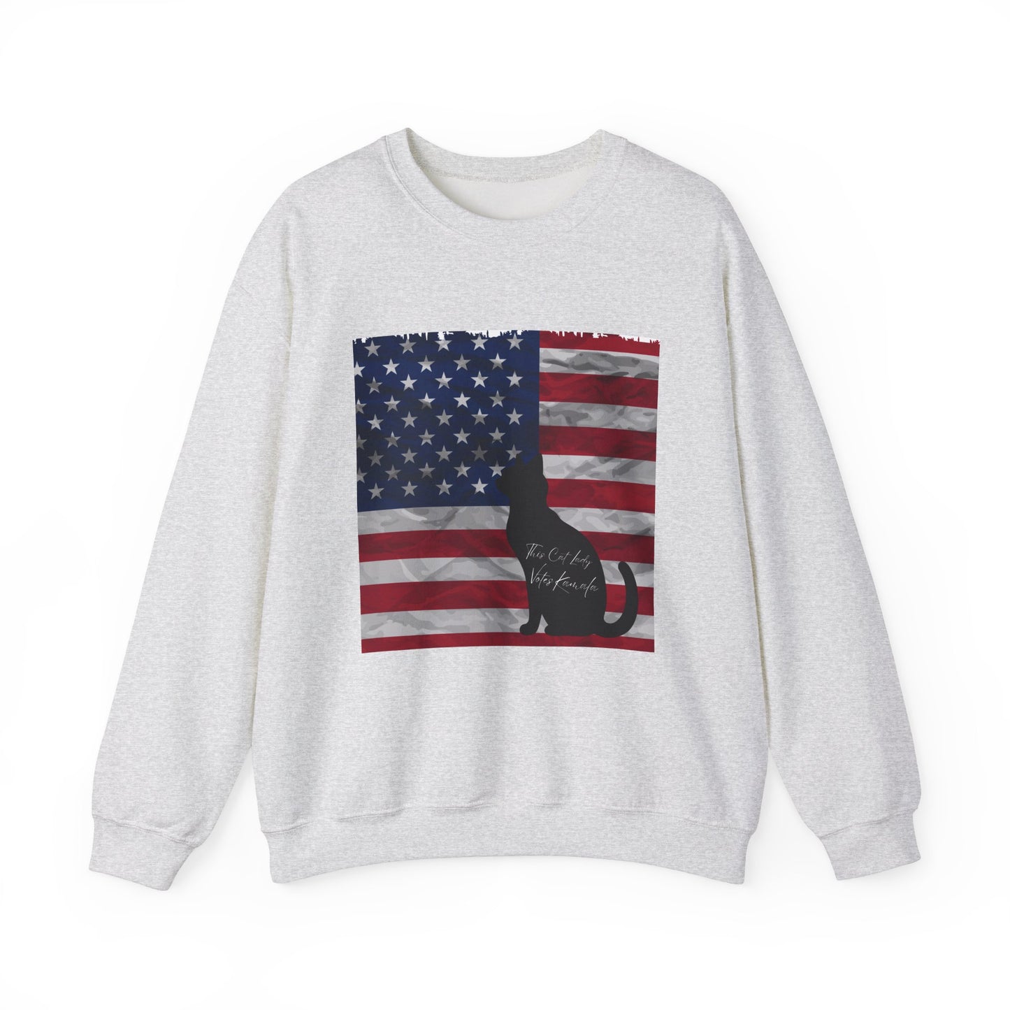 Unisex Heavy Sweatshirt Cat Ladies for Kamala 2024, This Cat Lady Votes Kamala 2024, Madam President