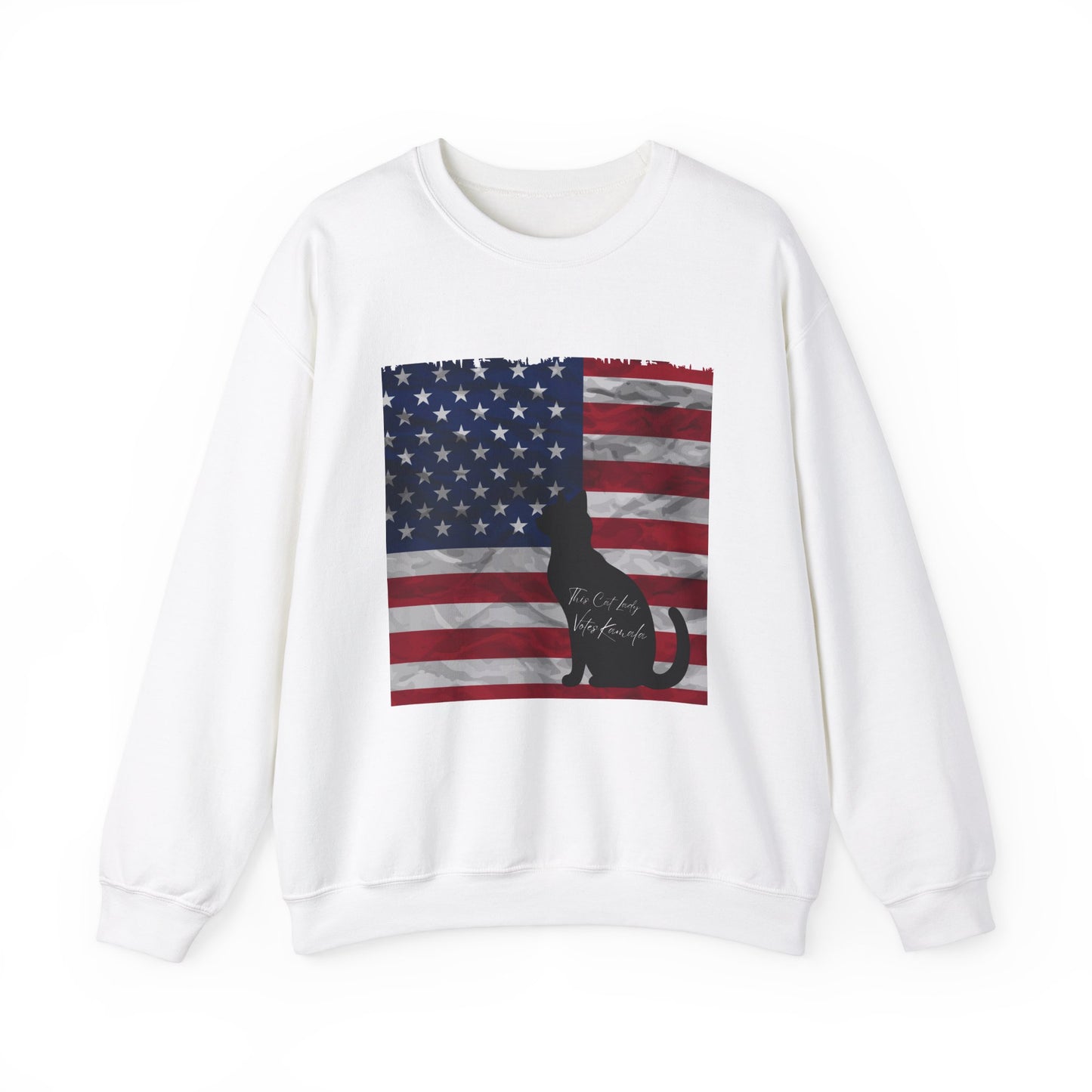 Unisex Heavy Sweatshirt Cat Ladies for Kamala 2024, This Cat Lady Votes Kamala 2024, Madam President