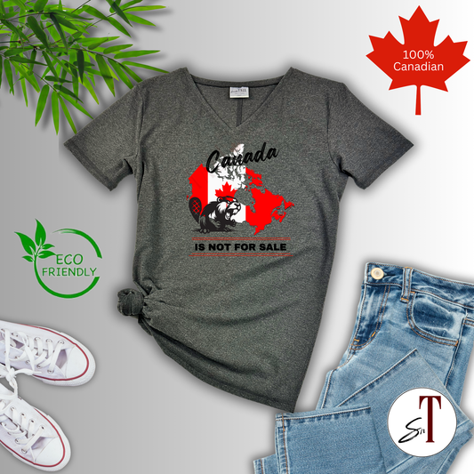 Canada Is Not for Sale – Eco-Friendly Bamboo T-Shirt 100% Canadian Designed & Manufactured